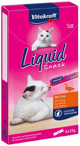 Vitakraft Cat liquid snack eend & b-glucaan