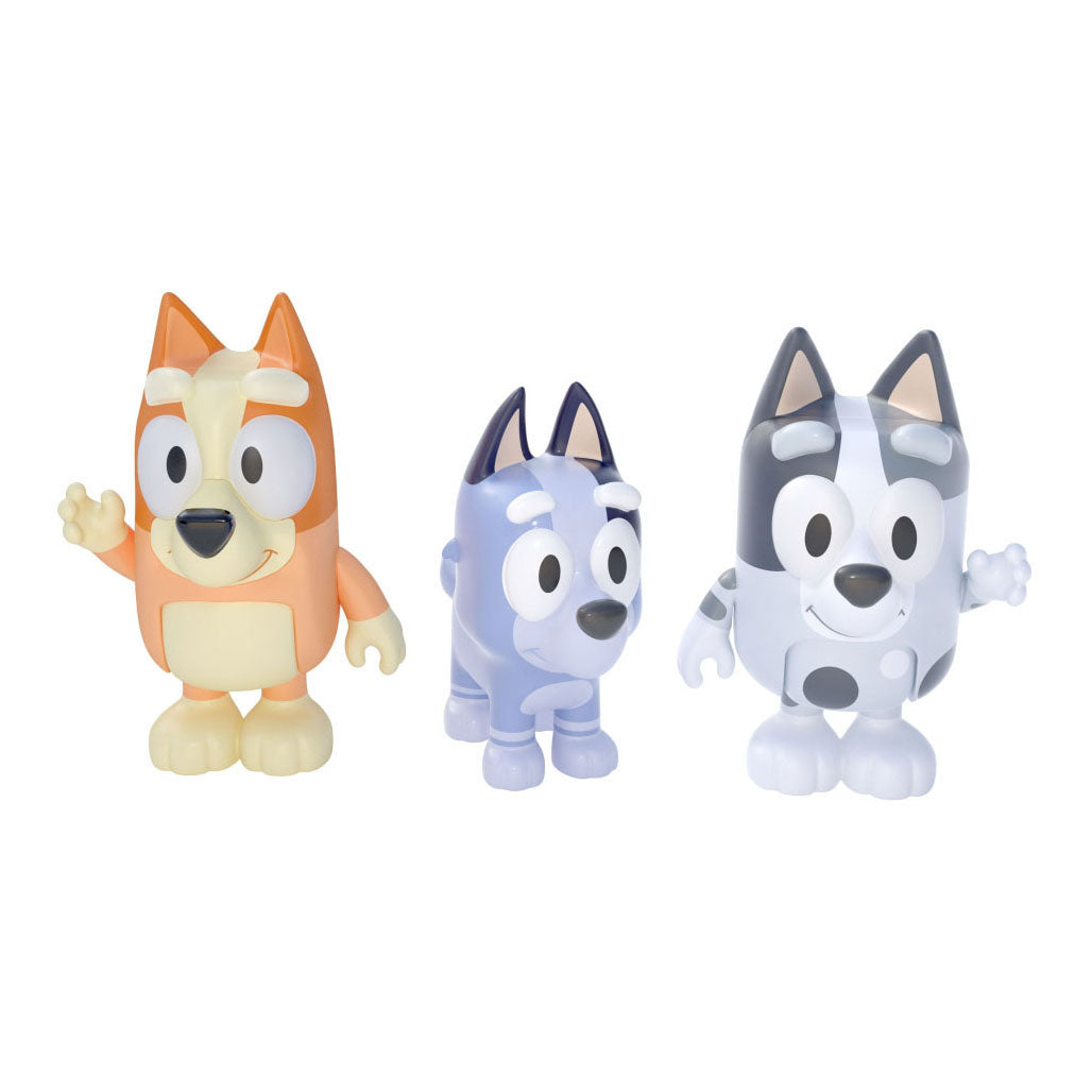 Moose Toys Bluey Speelfiguren Familie, 3st.
