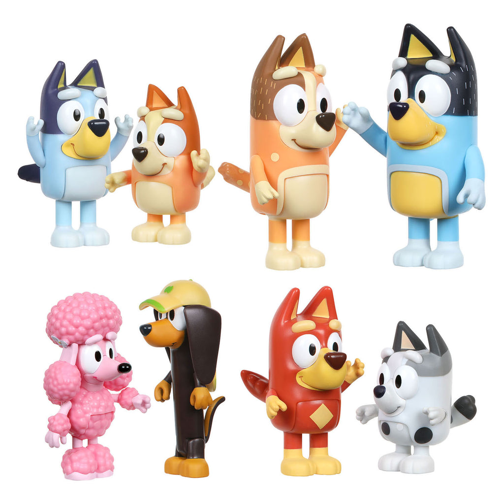 Moose Toys Bluey Speelfiguren Familie & Vrienden, 8st.