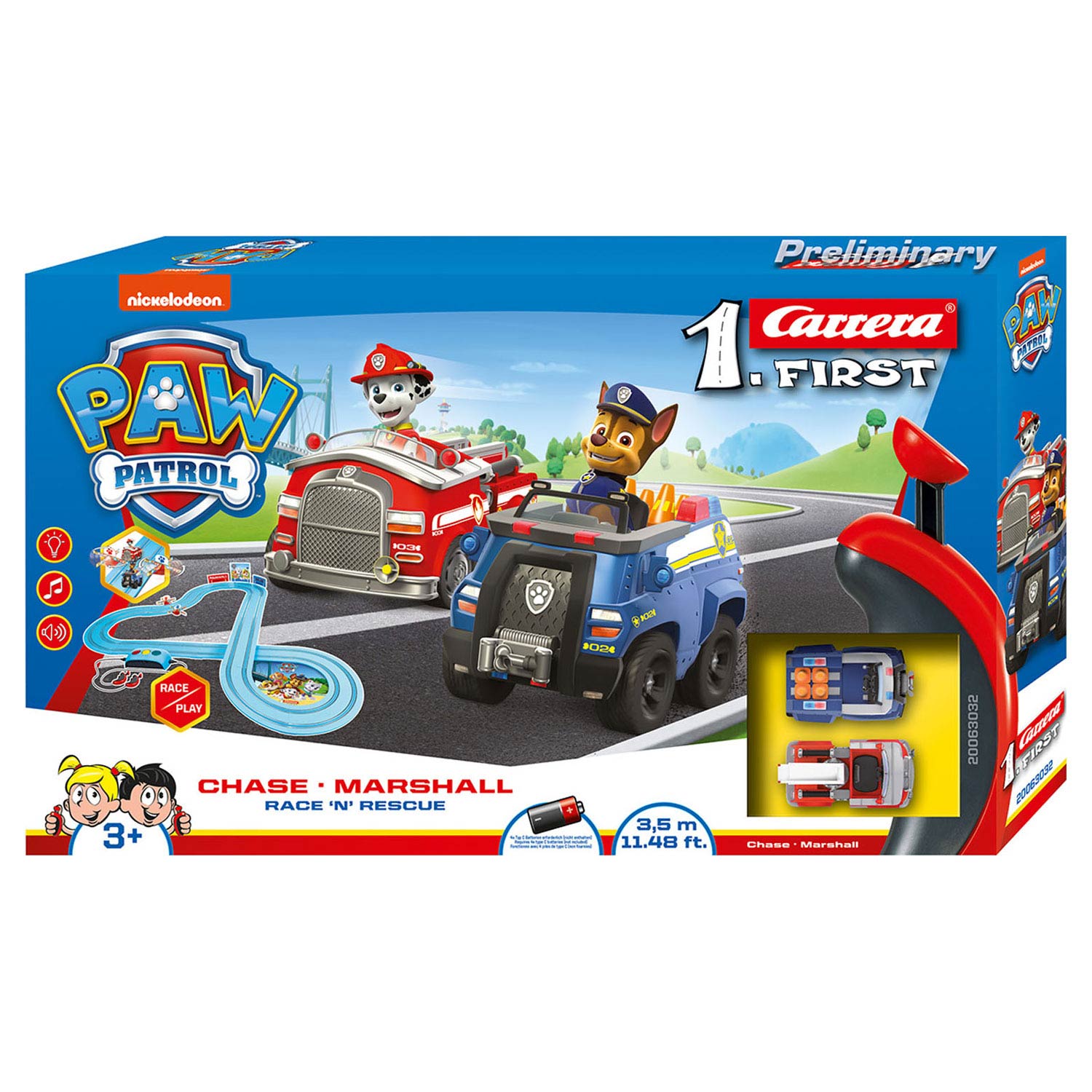 carrera first racebaan - paw patrol 'race rescue'