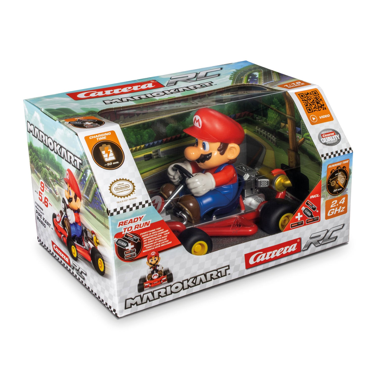 Carrera RC Bestuurbare Auto Super Mario Pipe Kart