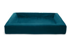 Bia bed Royal fluweel hoes voor hondenmand petrol