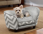 Enchanted pet Enchanted hondenmand sofa chevron grijs