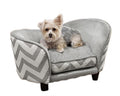 Enchanted pet Enchanted hondenmand sofa chevron grijs