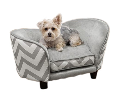 Enchanted pet Enchanted hondenmand sofa chevron grijs