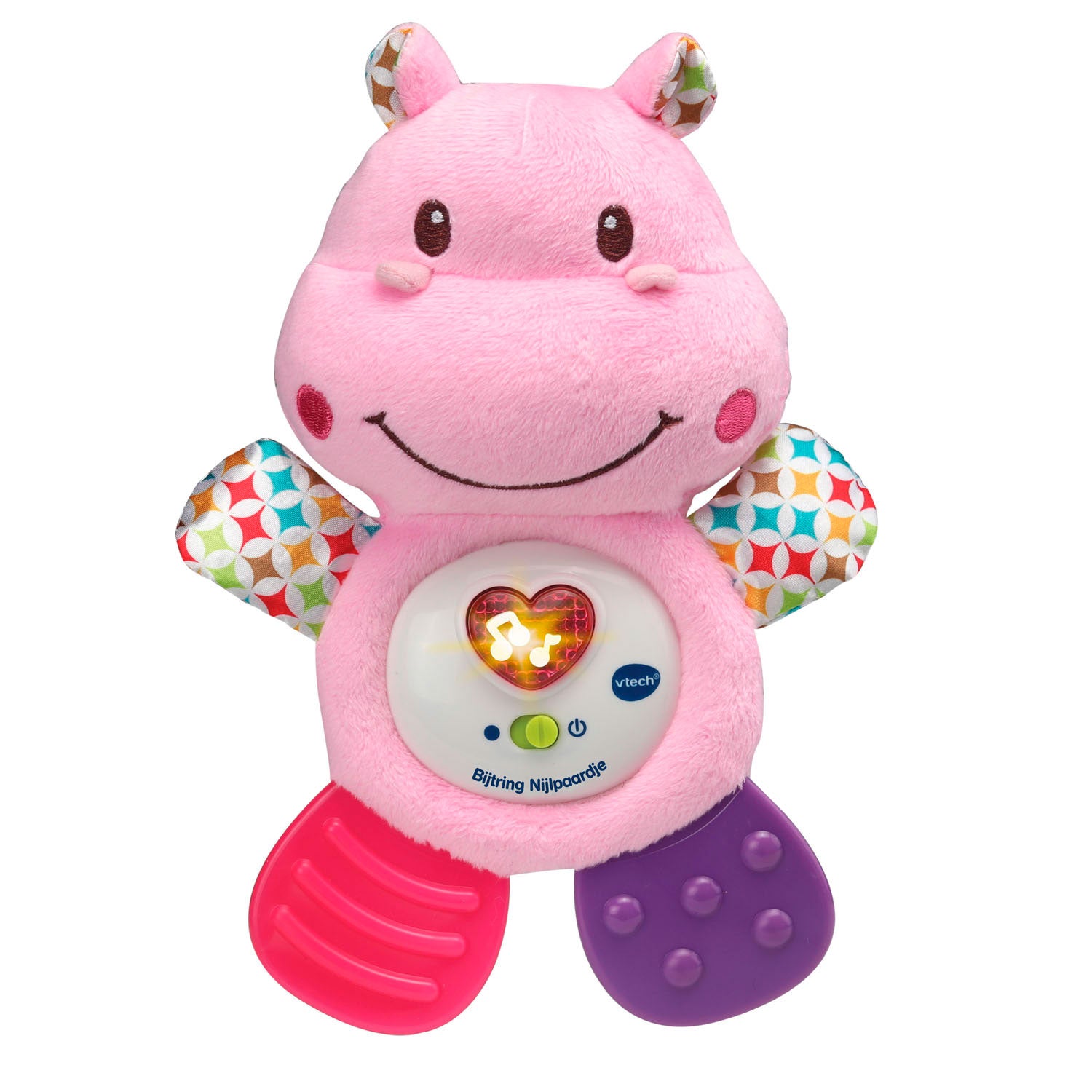 Vtech bijtring nijlpaardje roze