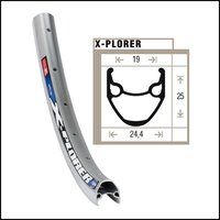Rigida velg ryde 20 (406) x-plorer 36 14 zilver (geslepen)
