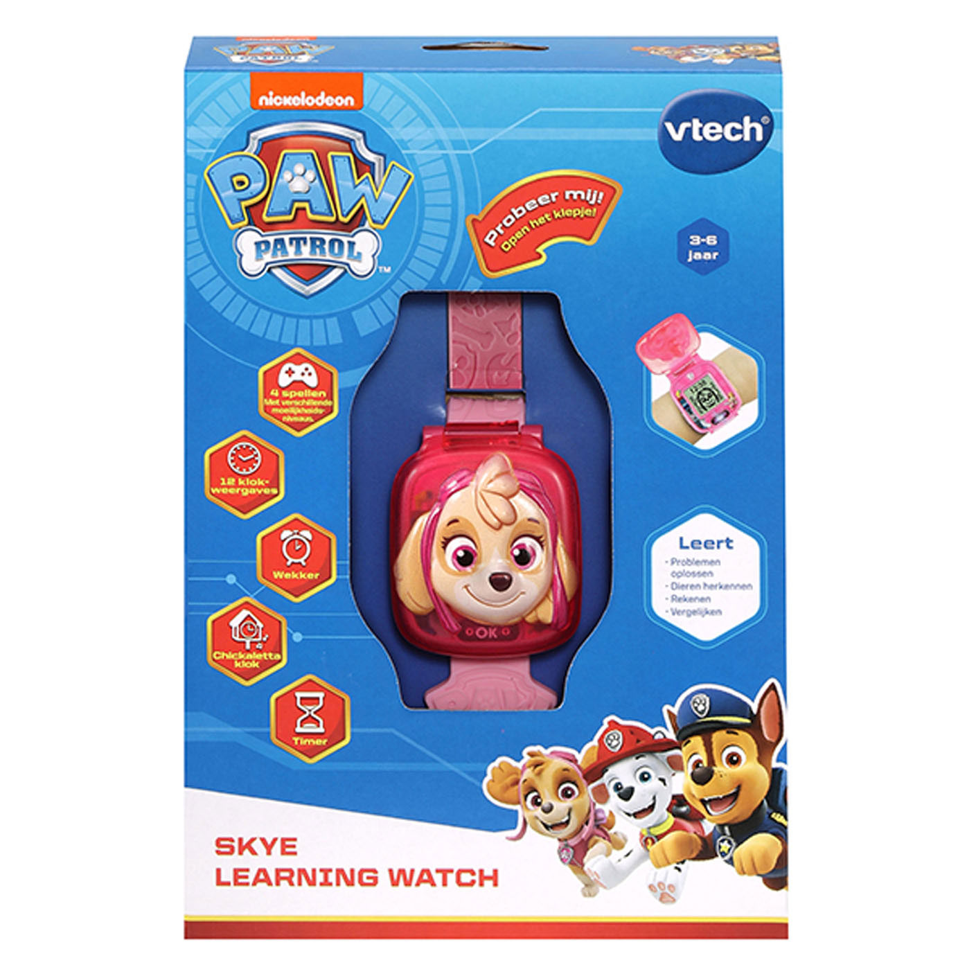 vtech paw patrol horloge - learning watch skye