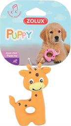 Zolux puppyspeelgoed latex giraffe oranje