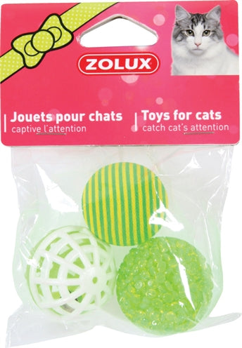 Zolux Kattenspeelgoed ballen groen