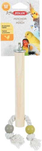 Zolux Zitstok hout met touw