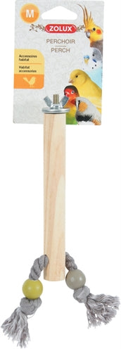 Zolux Zitstok hout met touw