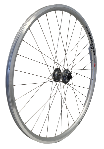 Kgs voorwiel 28 inch (622) velg zilver disc 6-bout uitval