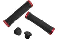 Trivio - fiets handvatten diamant grip zwart lock-on rood