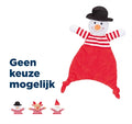 Trixie Sneeuwpop rendier kerstman met ritsel assorti