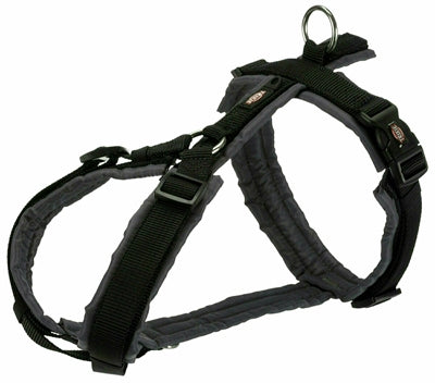 Trixie hondentuig premium trekking zwart grijs
