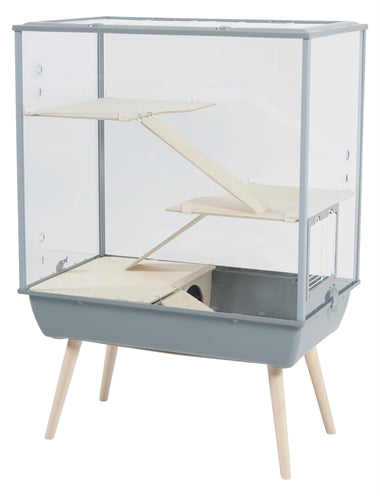 Zolux Knaagdierkooi nevo royal plexiglas grijs