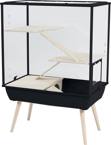 Zolux Knaagdierkooi nevo royal plexiglas zwart