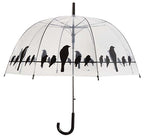 Esschert design paraplu vogels op draad 83 cm transparant zwart