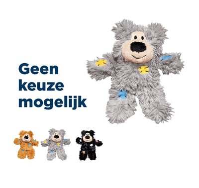 Kong Cat softies patchwork bear assorti