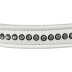 Trixie Halsband hond active comfort met strass steentjes leer wit
