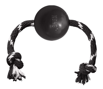 Kong Extreme bal met touw zwart / wit