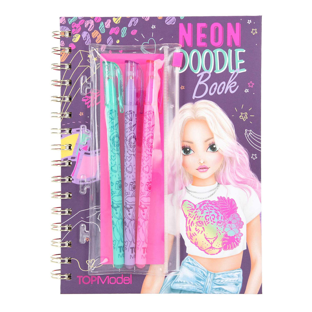 TOPModel Neon Doodle Kleurboek met Neon Stiften