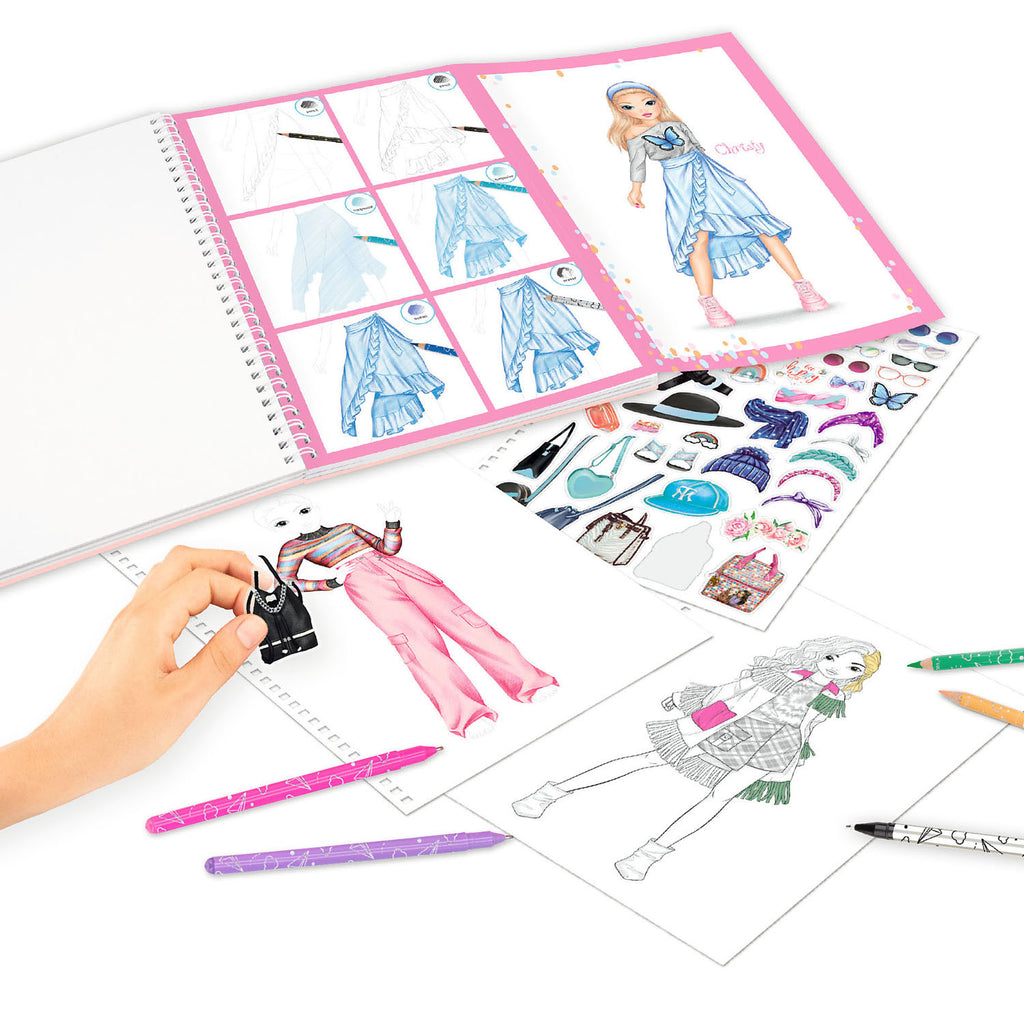 TOPModel Kleurboek met Kleurpotloden