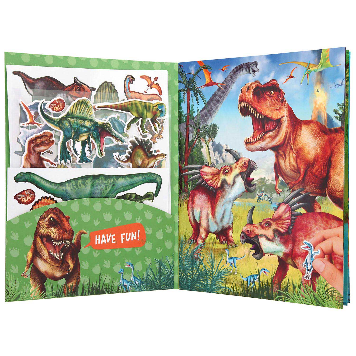 Dino World World Stickerboek met Puffy Stickers