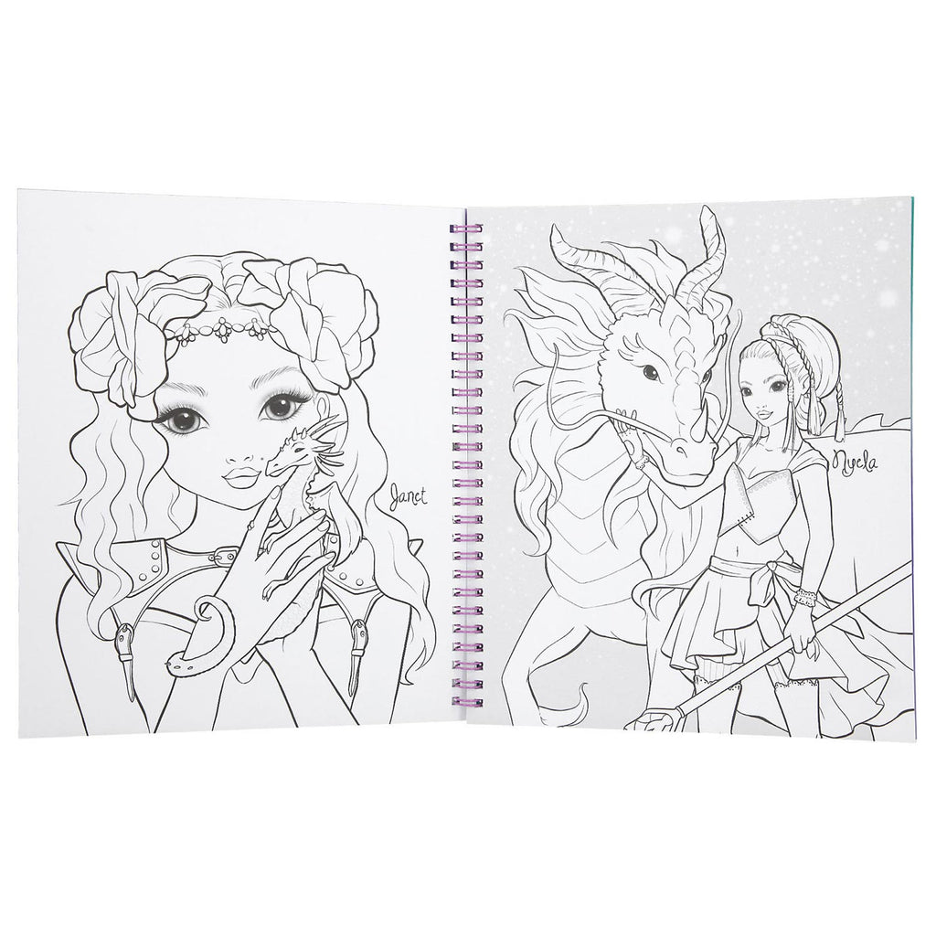 TOPModel Kleurboek met Pailletten Dragon Love