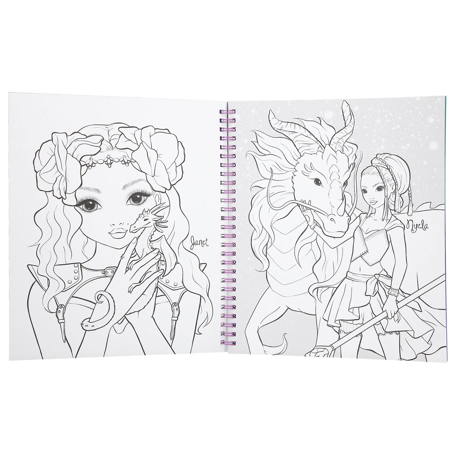 TOPModel Kleurboek met Pailletten Dragon Love
