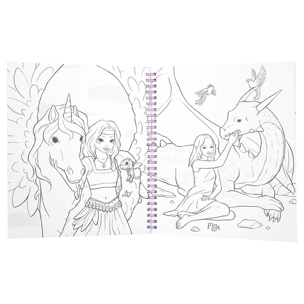 TOPModel Kleurboek met Pailletten Dragon Love