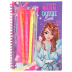 Van der doelen topmodel - neon doodle kleurboek met stiften