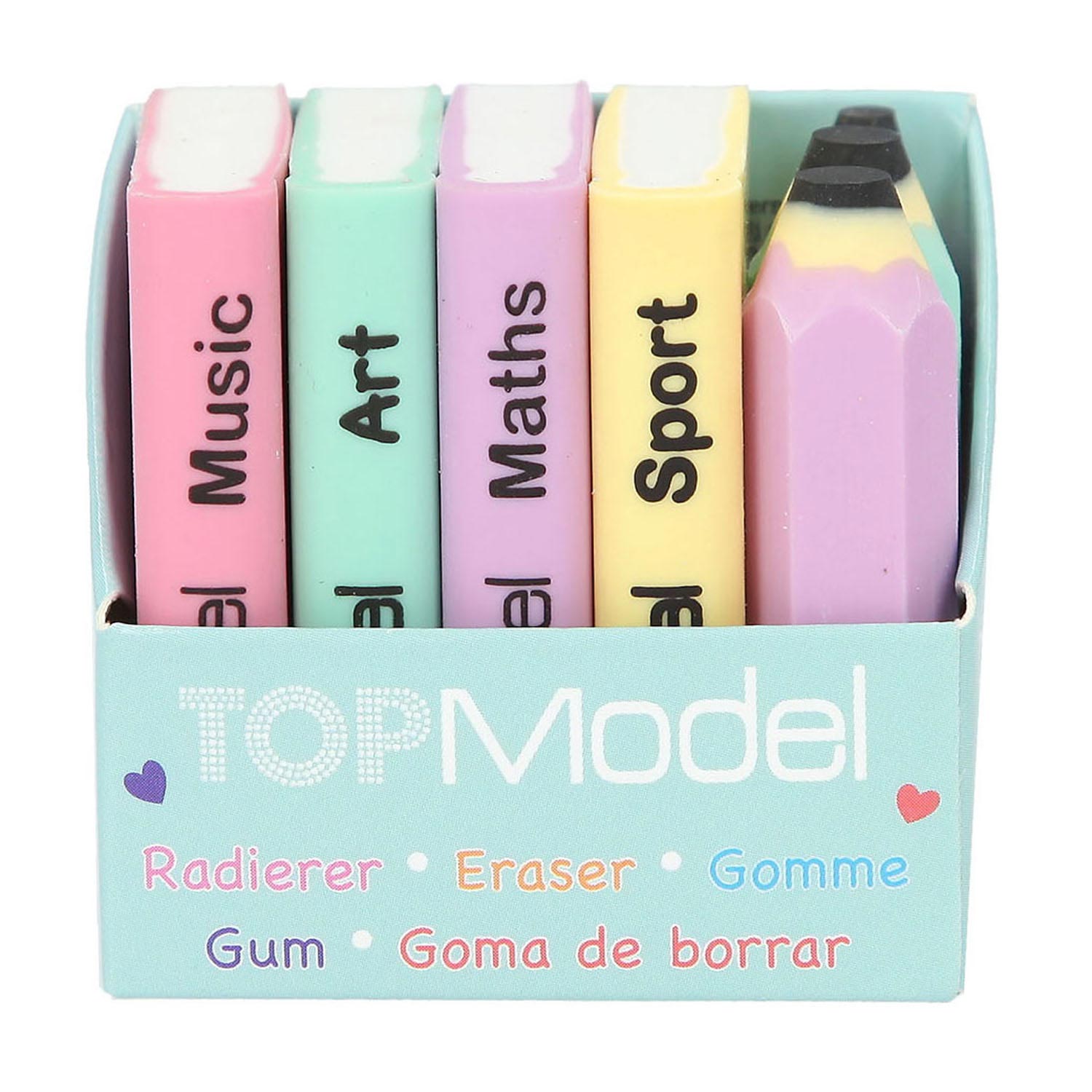 TOPModel Gumset Mini Schoolboeken en Potloden