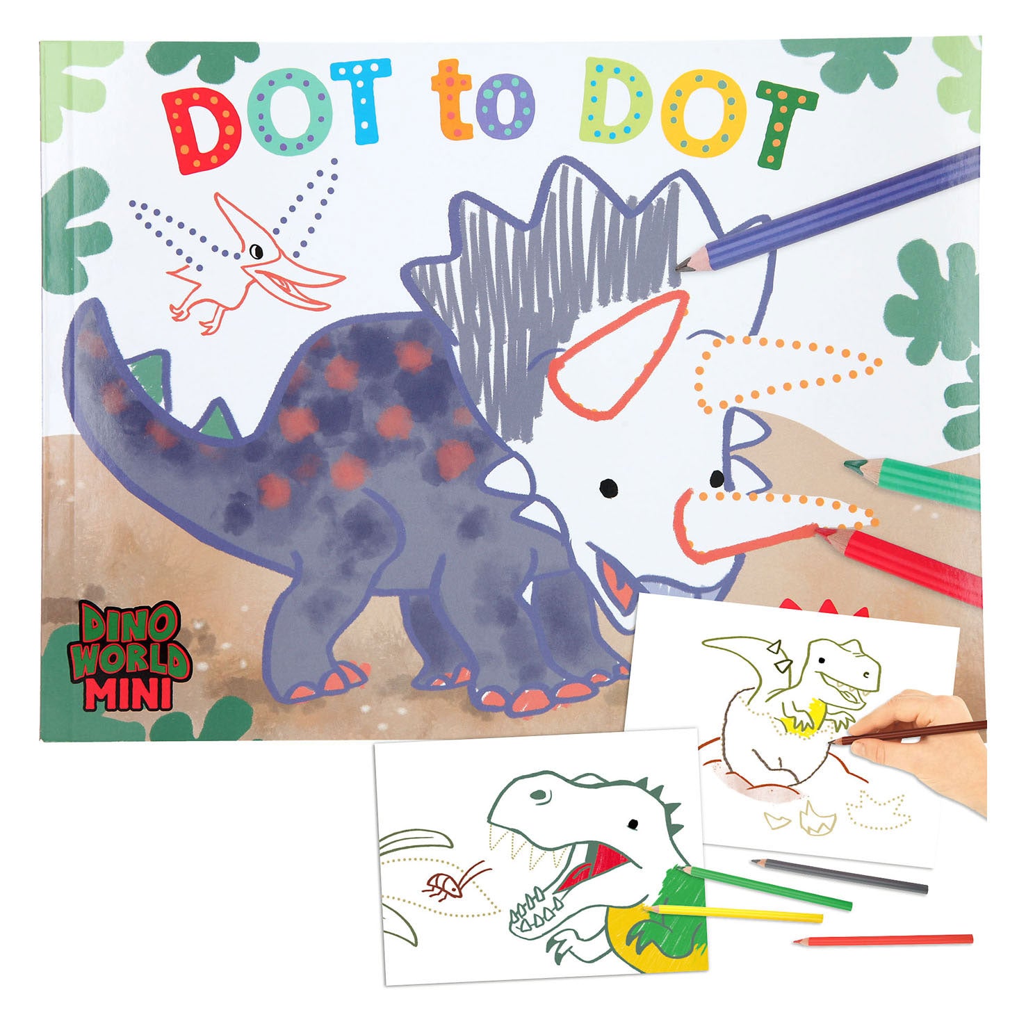 Dino World World Stip naar Stip Kleurboek Mini Dino