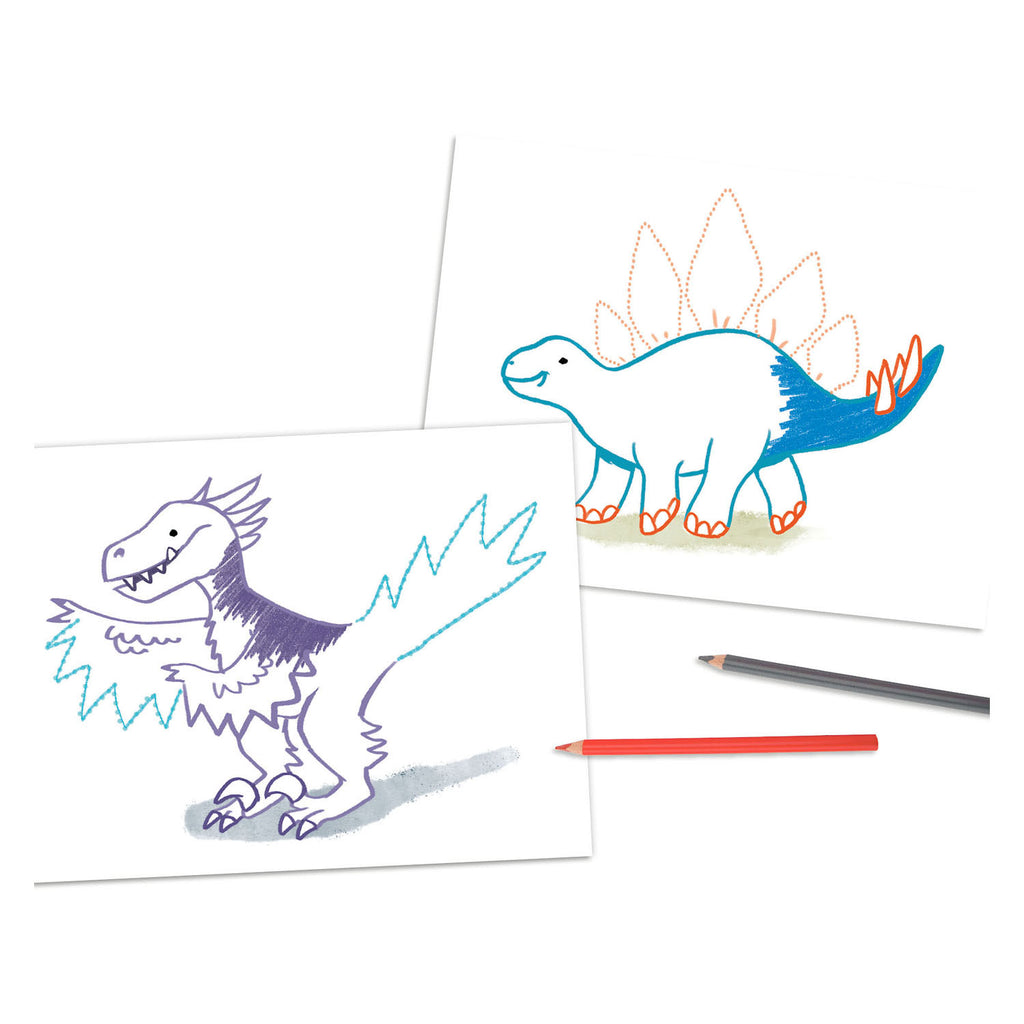 Dino World World Stip naar Stip Kleurboek Mini Dino