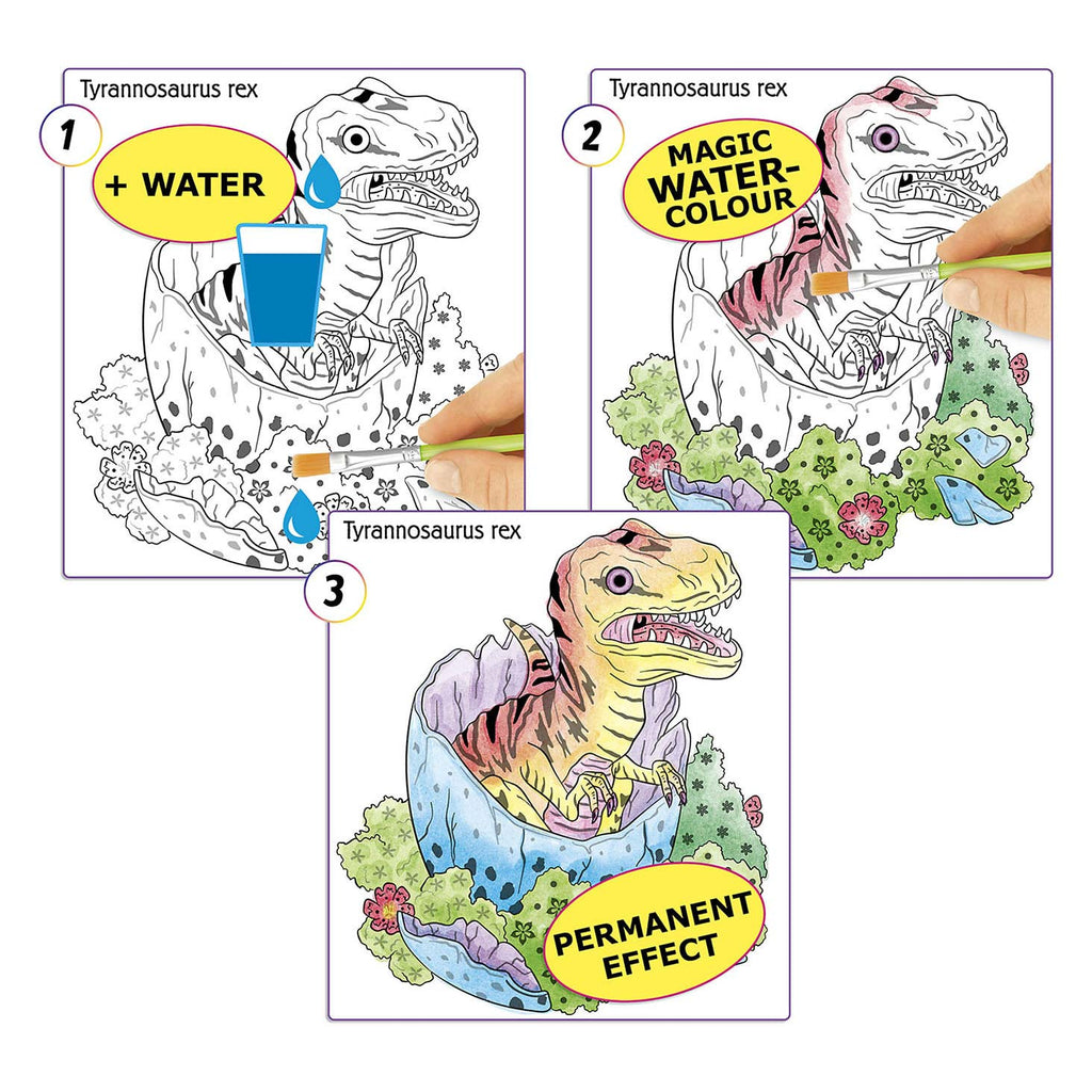 Dino World World Waterverf Boek