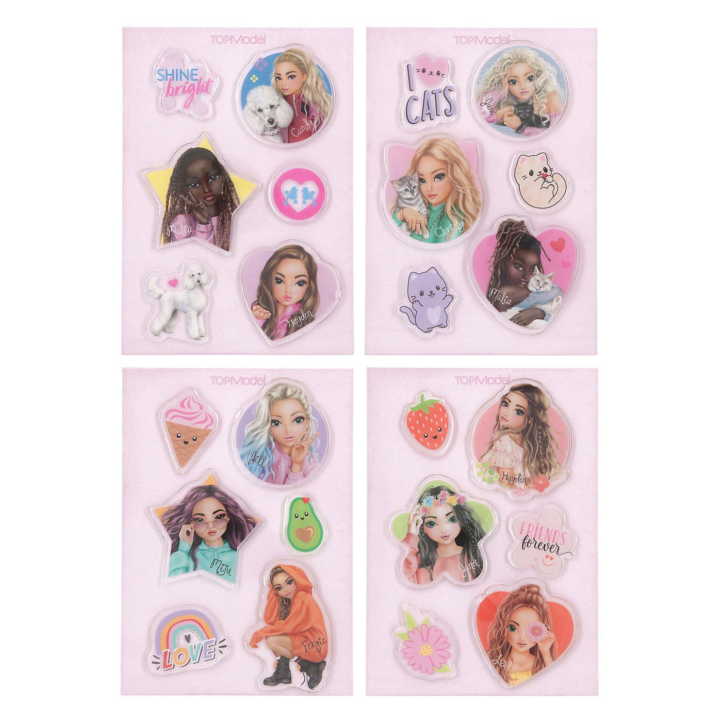 TOPModel Stickers Glibbies