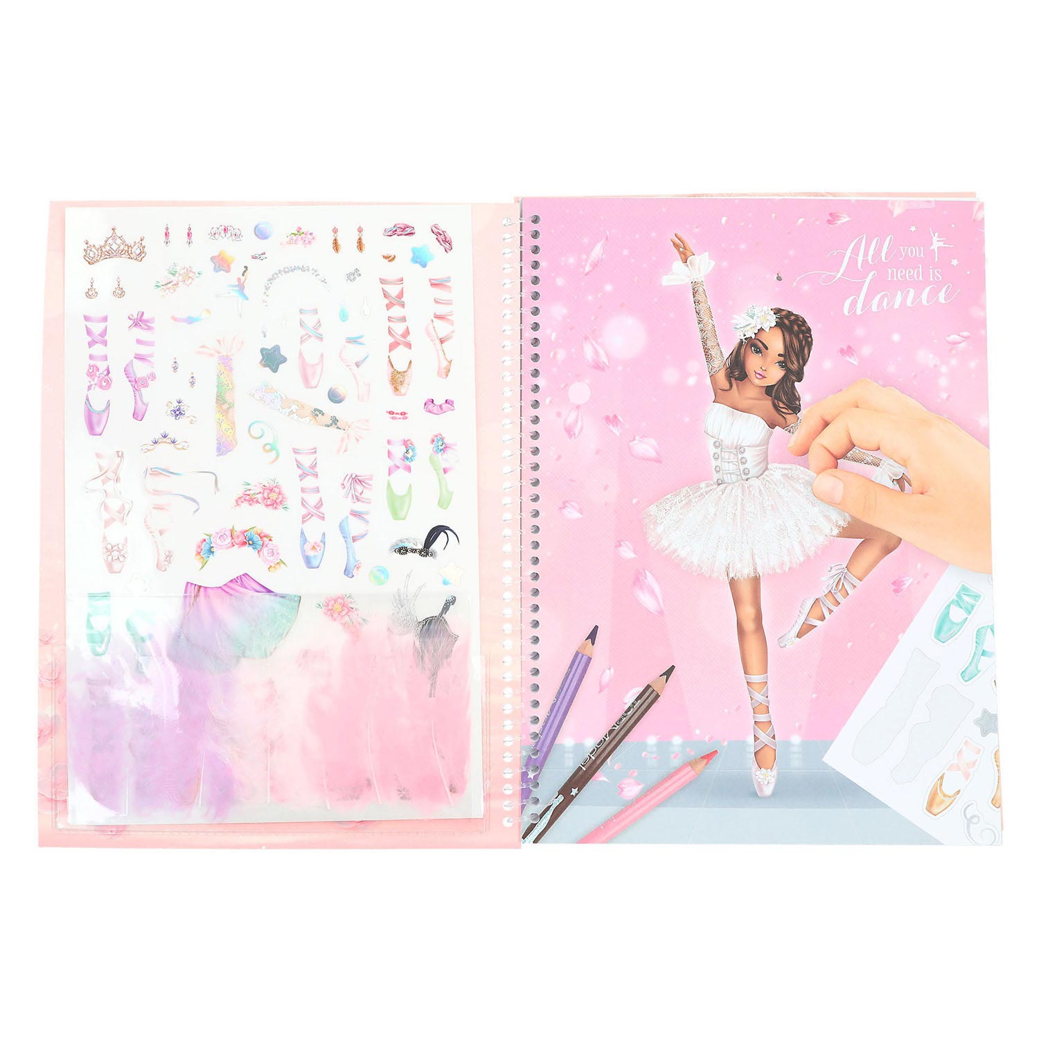 TOPModel Create Your Kleurboek met Stickers Ballet