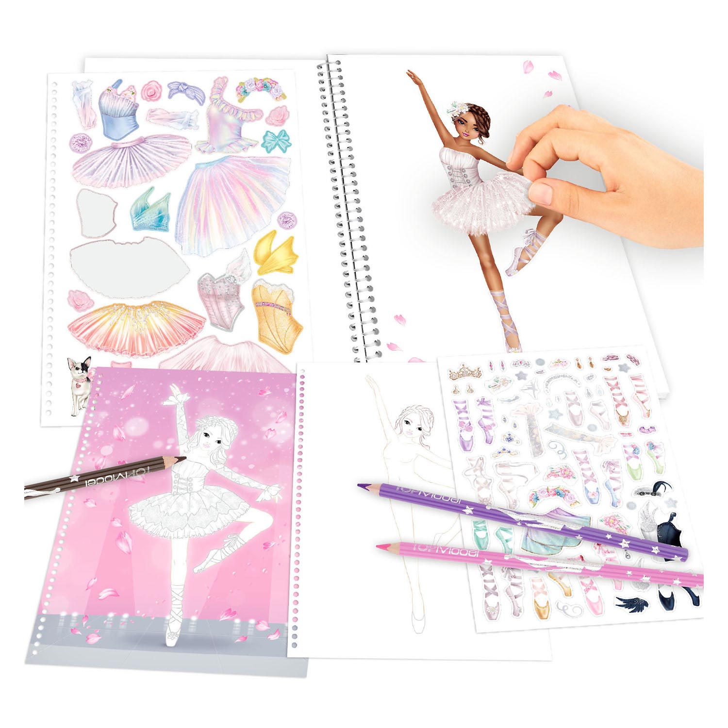 TOPModel Create Your Kleurboek met Stickers Ballet