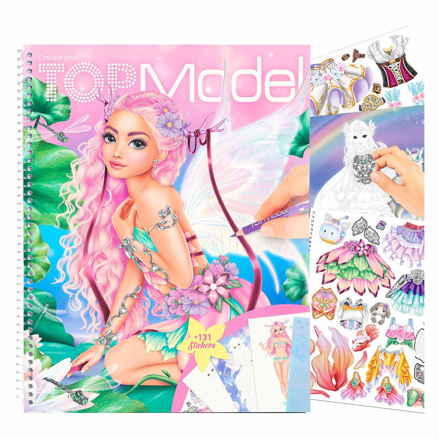 TOPModel Create Your Kleurboek met Stickers Fantasy