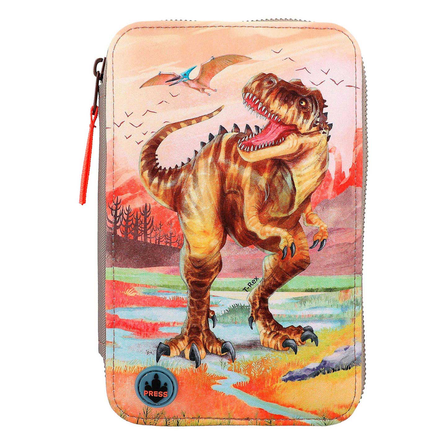 Depesche World 3-Vaks Etui T-Rex