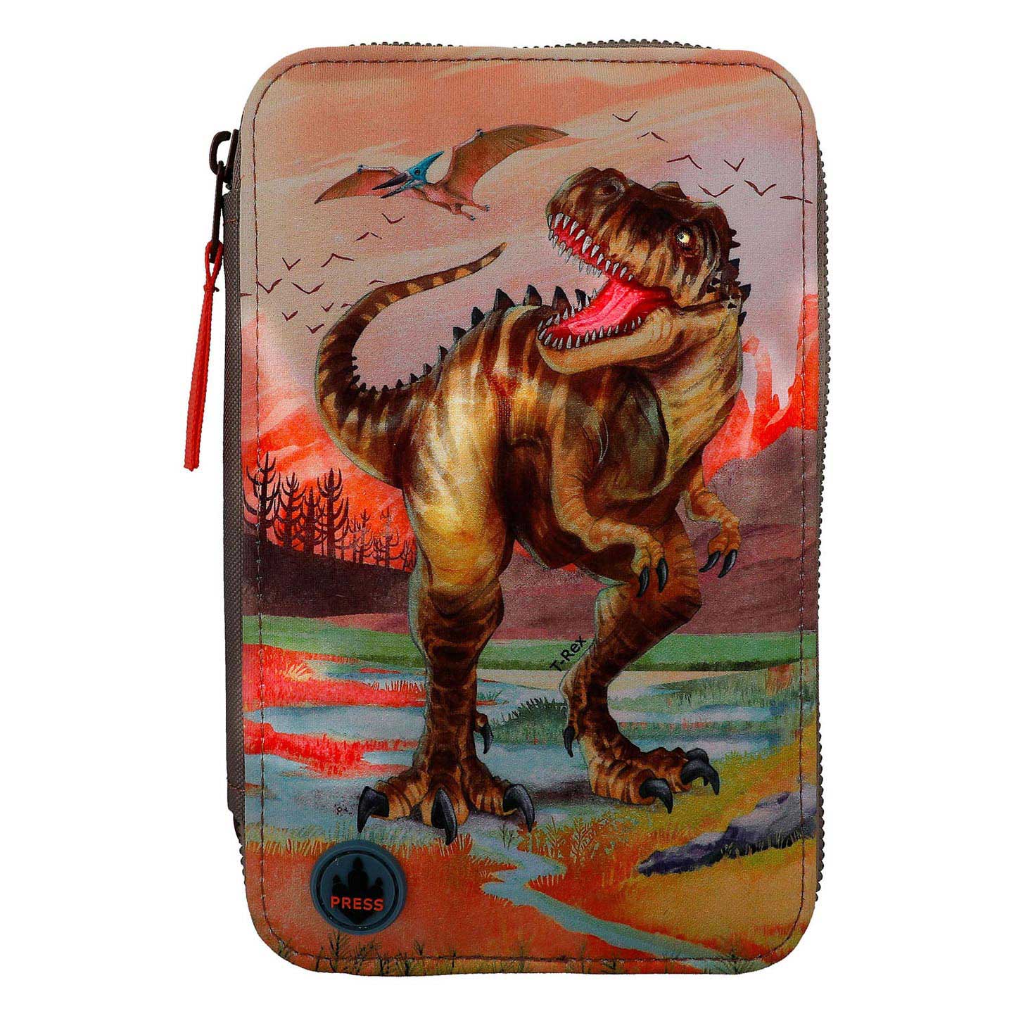 Depesche World 3-Vaks Etui T-Rex