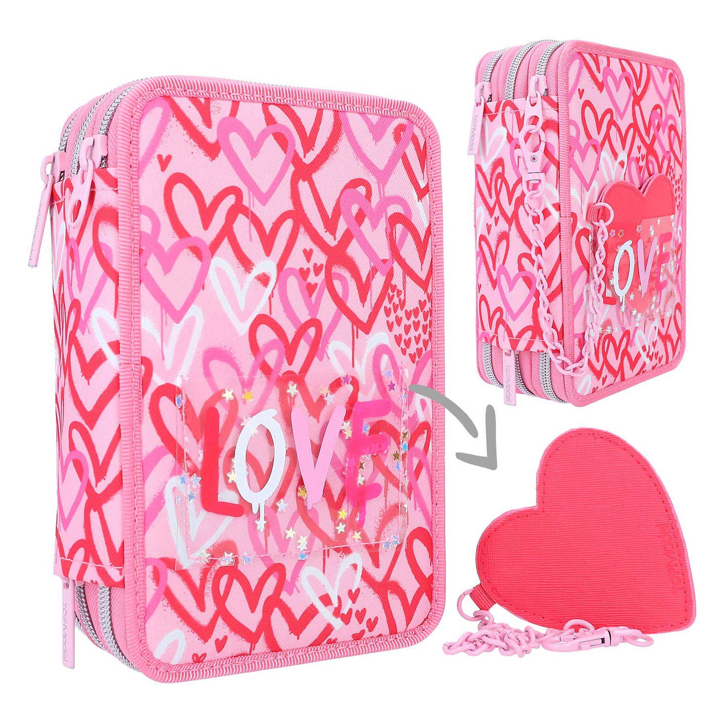 TOPModel 3-Vaks Etui LOVE