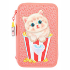 TOPModel 3-Vaks Etui Met Kat Applicatie Cutie Star
