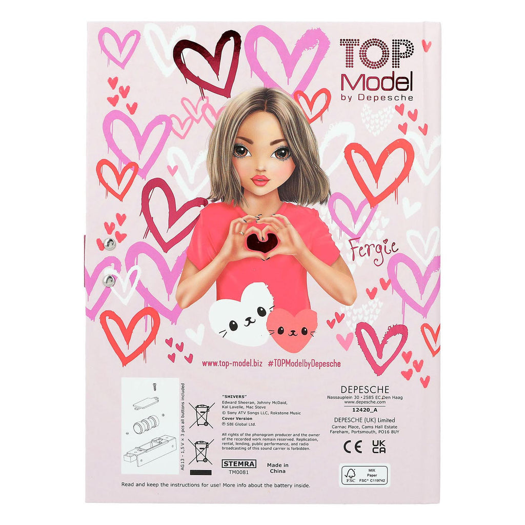 TOPModel Dagboek met Geheime Code ONE LOVE