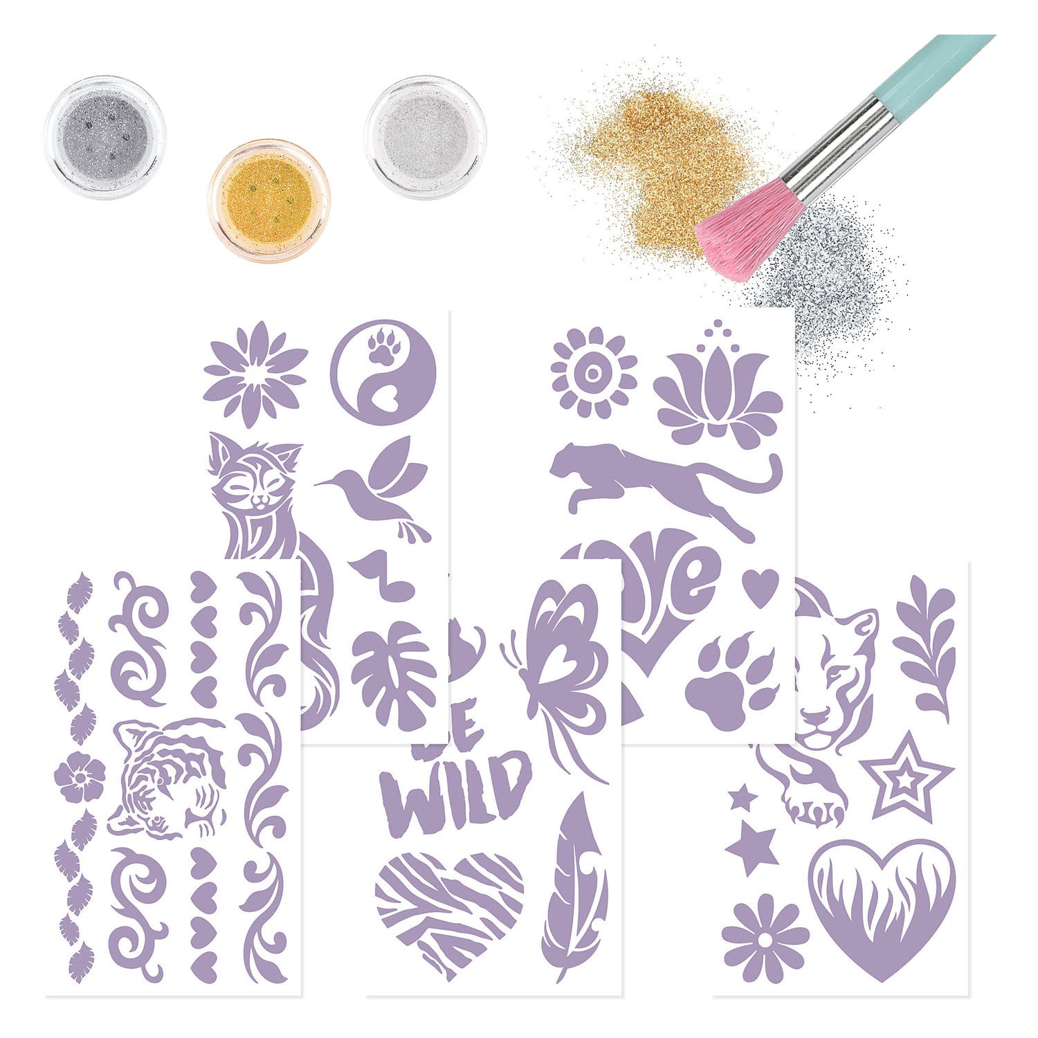 Depesche Glitter Tattoos Fantasy Tiger