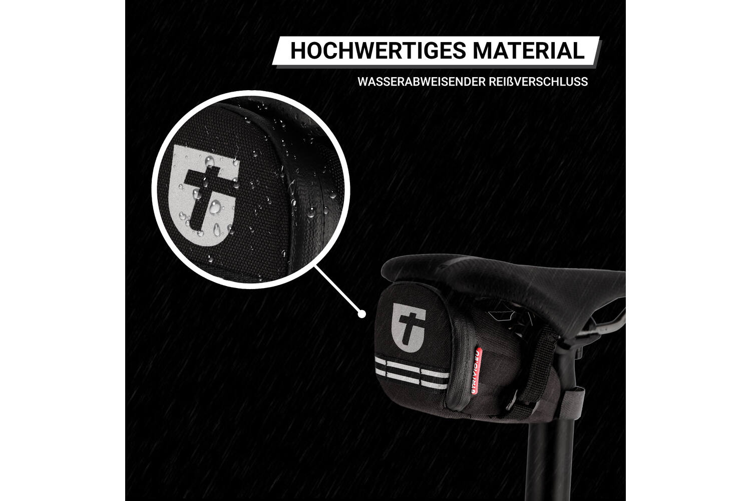 Trivio - elite foaming zadeltas met strap xs