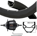 Kgs achterwiel 28 inch (622) ryde velg zwart nexus 8 centerlock zwart