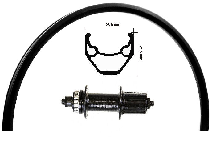 Kgs achterwiel 28 inch (622) zac2000/spaak zwart cass. 8-10 centerlock